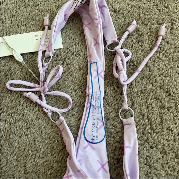 BoutineLA lilac logo print hoop Bottom - Picture 3 of 5